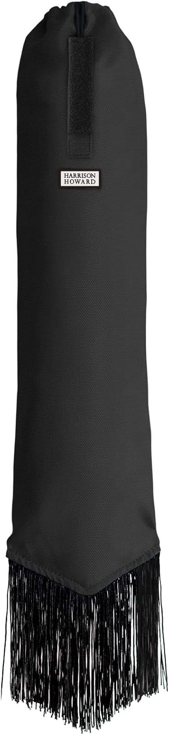 Harrison Howard Smooth Lightweight Adjustable Fastener Nylon Horse Tail Bag with Fringe