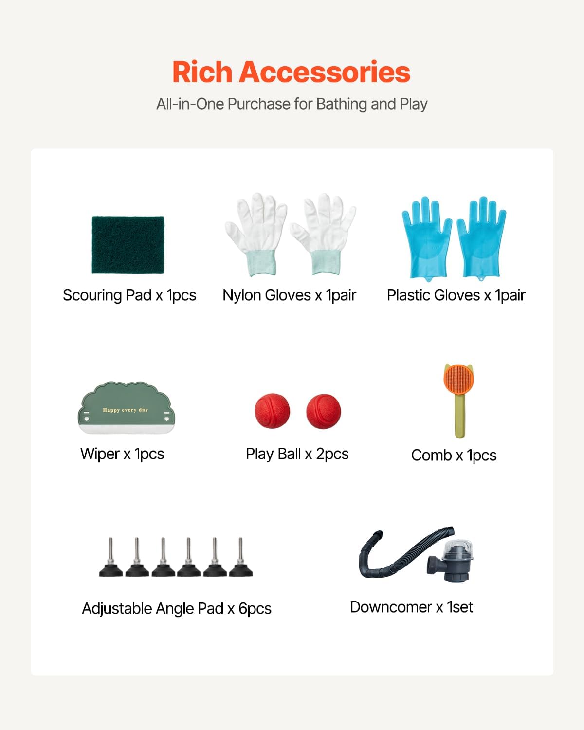 VEVOR Stainless Steel Dog Washing Station, 34 inch Pet Grooming Tub w/Storage Stairs, Faucet & Showerhead & Soap Holder Dog Bathtub, Pet Wash Station for Small Pets (Right Door)