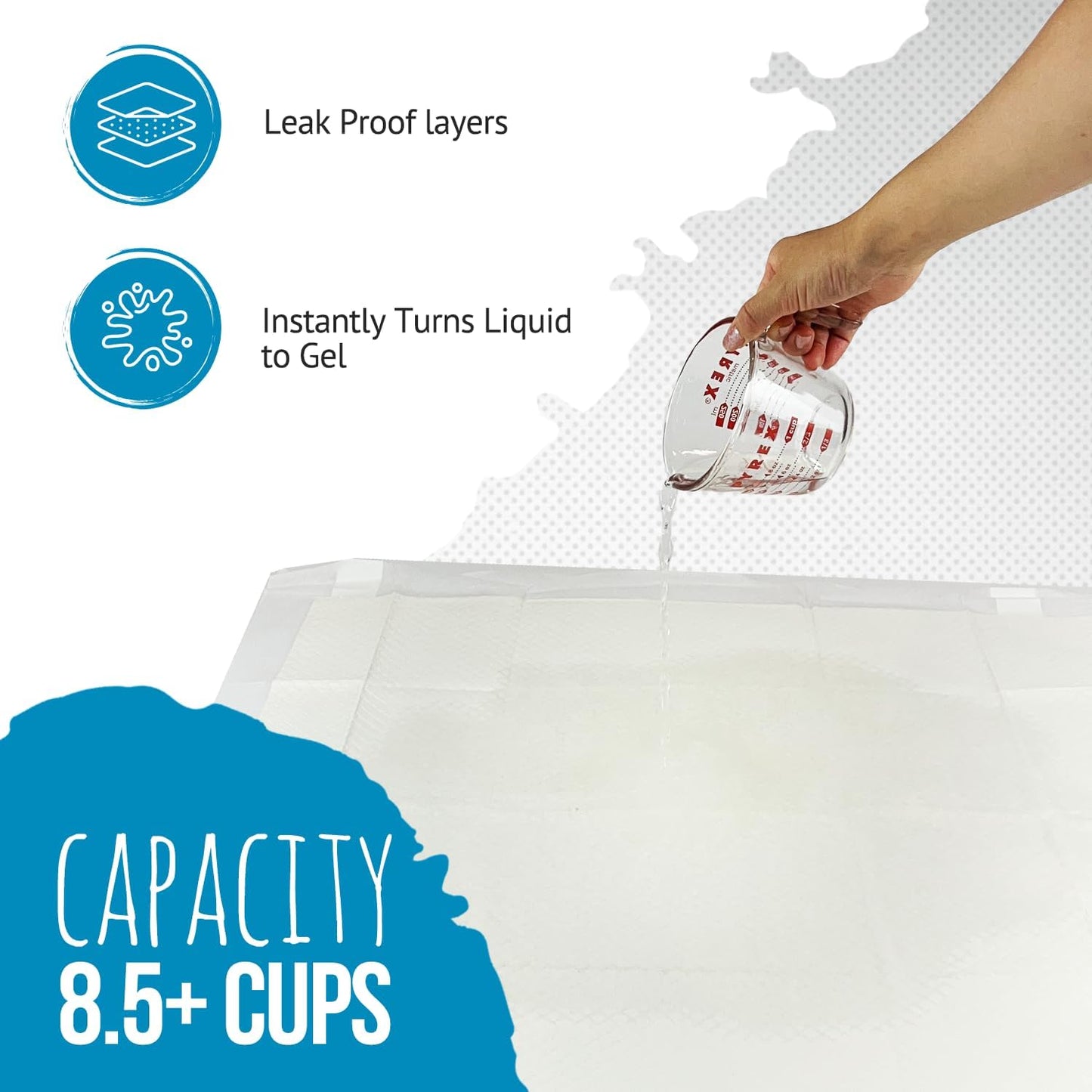 Bulldogology Pee Pads for Dogs XL with Adhesive Sticky Tape (24x35) Dog Puppy Pads Extra Large, Disposable Puppy Pads, Dog Training Wee Pads 6 Layers with Bullsorbent Polymer Tech (40-Count, White)