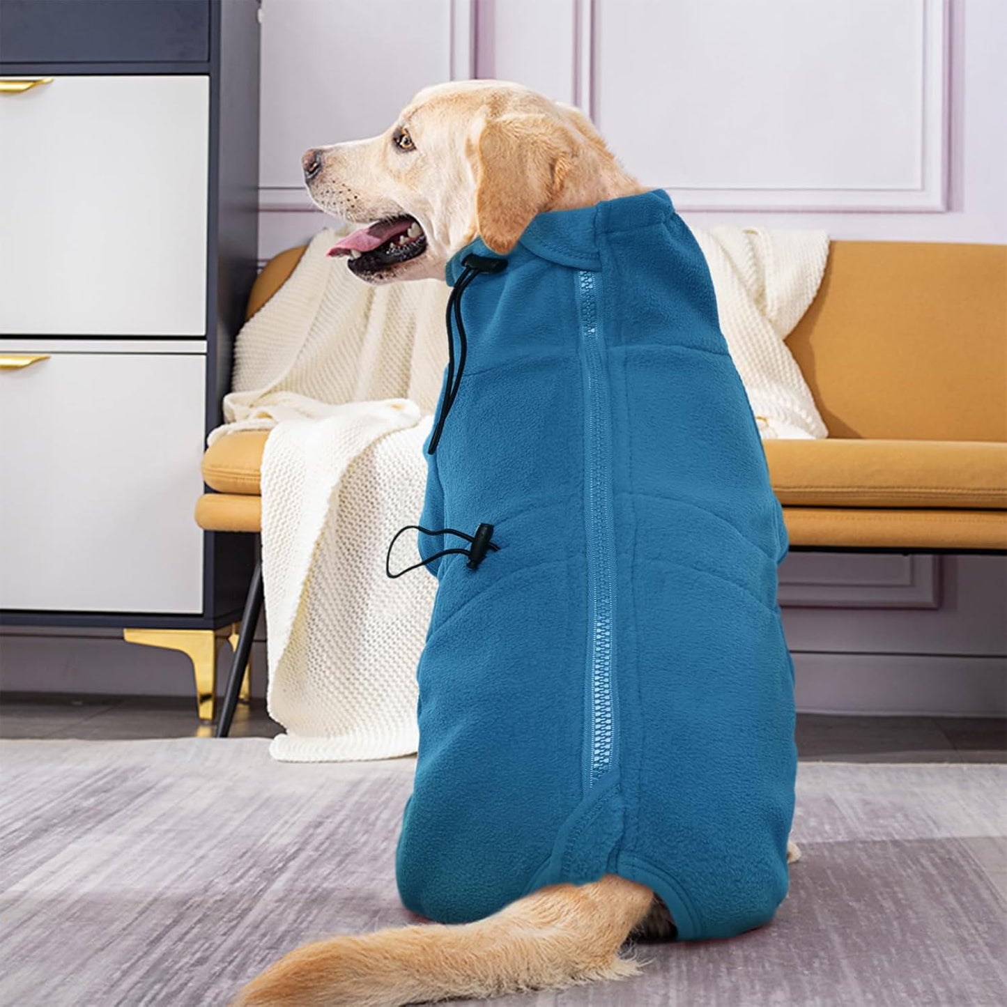 ROZKITCH Doberman Sweater for Dogs, Pet Windproof Warm Cold Weather Jacket Vest Cozy Jumpsuit Apparel Outfit Clothes for Small Medium Large Dog Walking Sleep 2XL