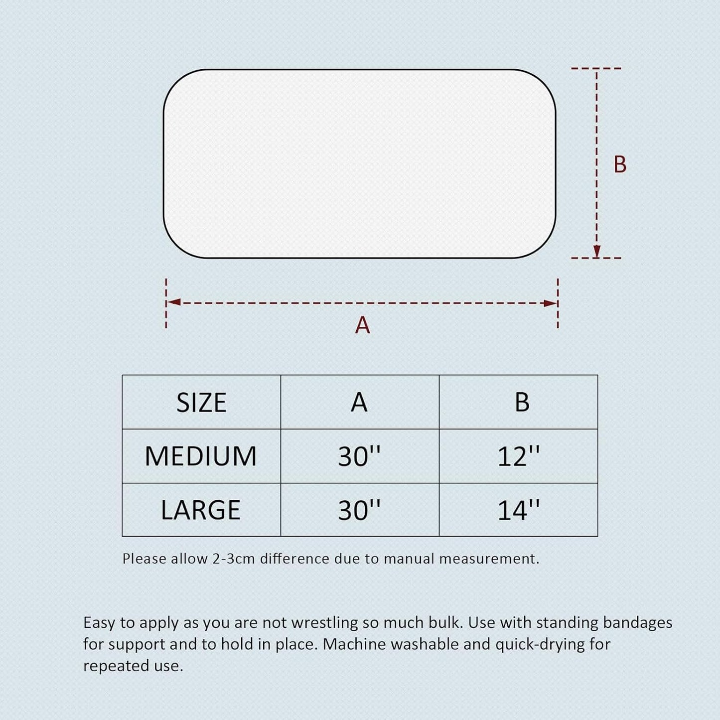 Harrison Howard Medicine-Retaining Shock-Absorbing Pressure Sores Prevention Quilted Leg Wraps for Horse Set of 4-White L