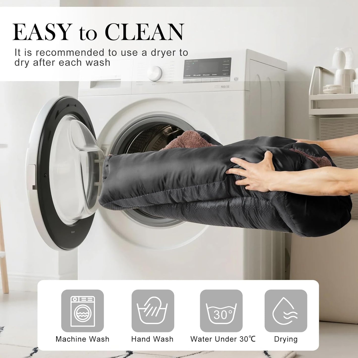 Dog Beds for Extra Large Dogs, Rectangle Washable Pet Bed with Sides, Big Dog Couch Bed with Non-Slip Bottom