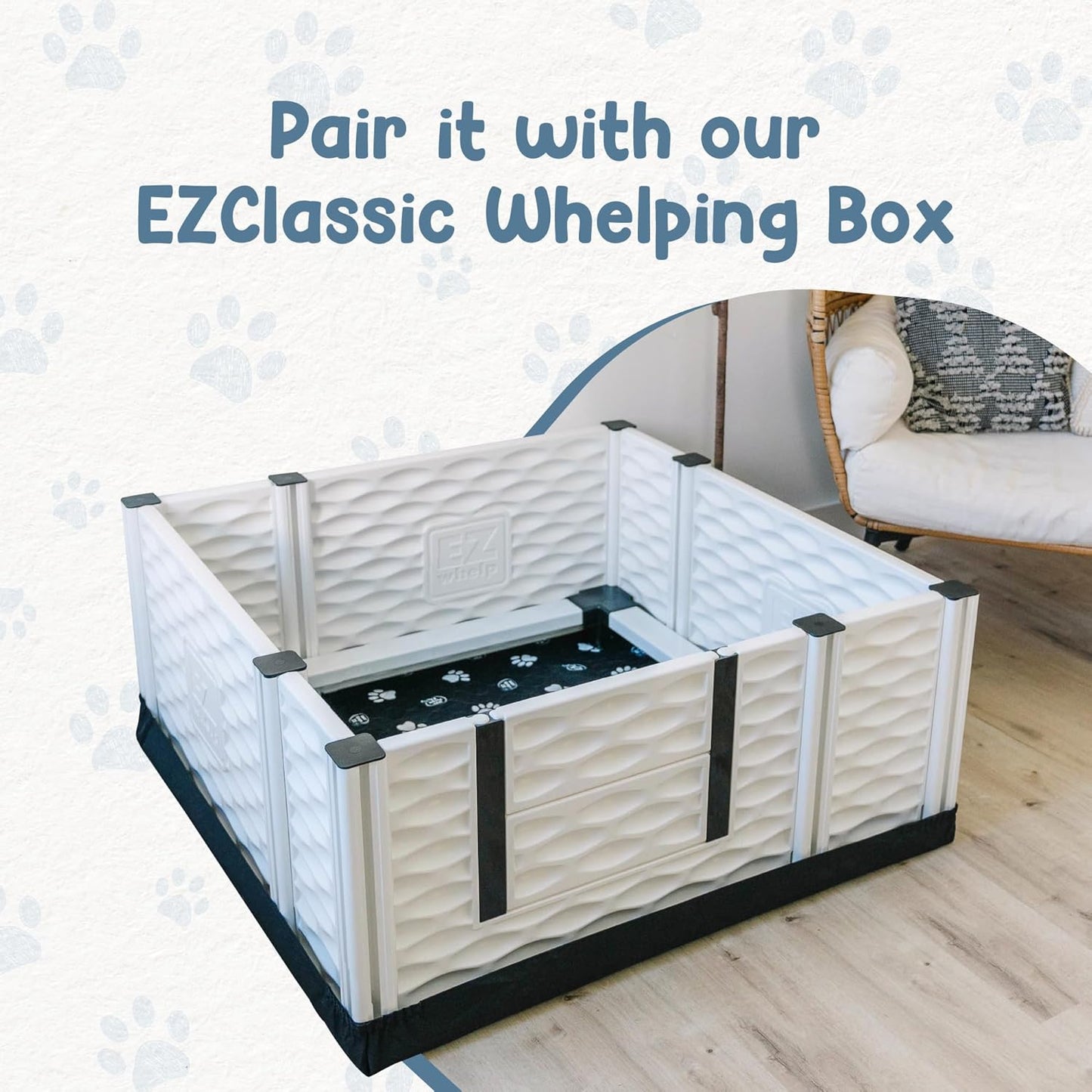 EZwhelp Reusable Dog Pee Pads, Washable Waterproof Mats for Dog Potty Training or Whelping Pads, 48x60 Inch, 2 Pack