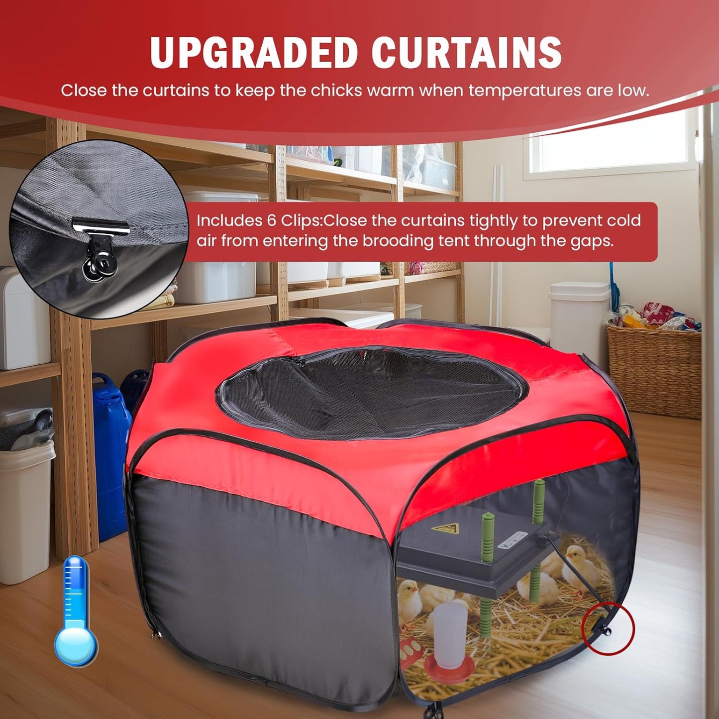 Chicken Brooder Box for Chick Starter Kit - 10 * 12inch Brooder Heating Plate Chick Brooder Pen/Baby Chicken Brooder Box 4-in-1 Bundles with Chicken Feeder, Waterer (Brooder Set)