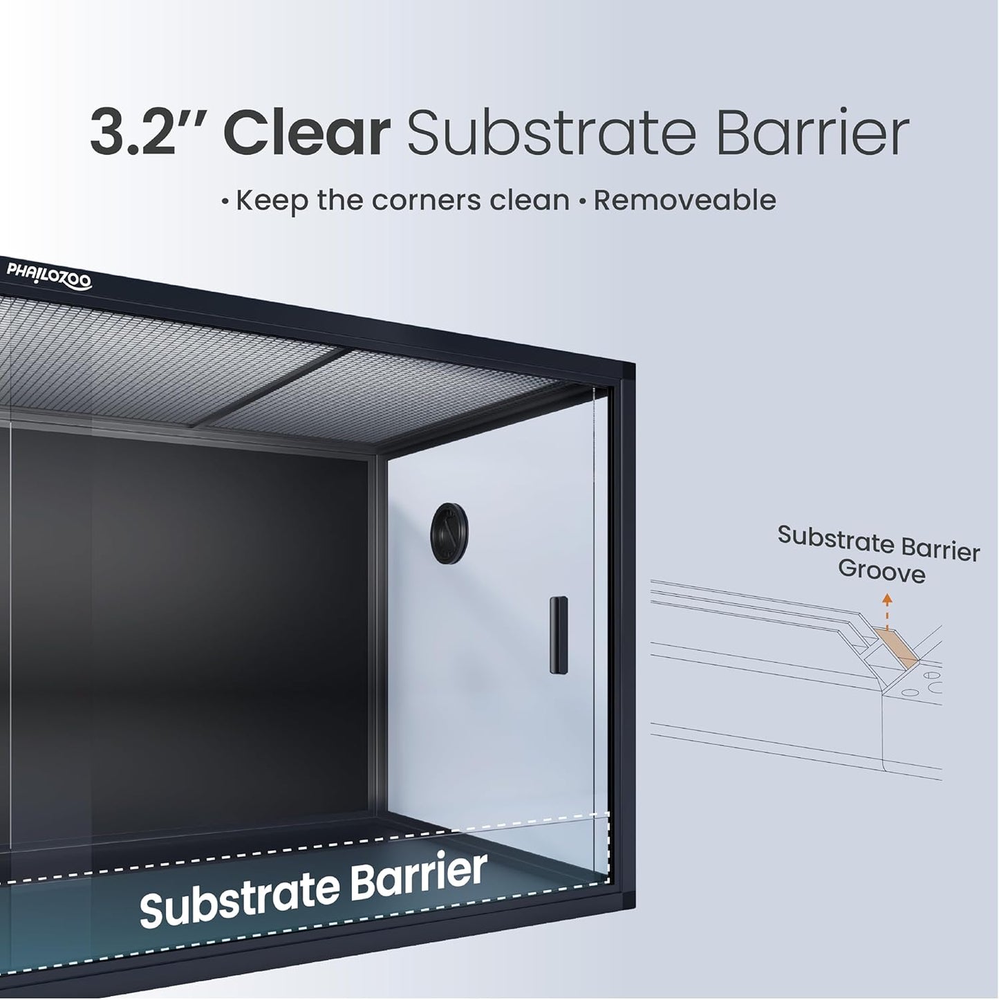 120 Gallon Bearded Dragon Tank,48" x 24" x 24" Reptile Tank with Sliding Door Top Screen Ventilation, Front Opening Reptile Enclosure for Easy Maintenance