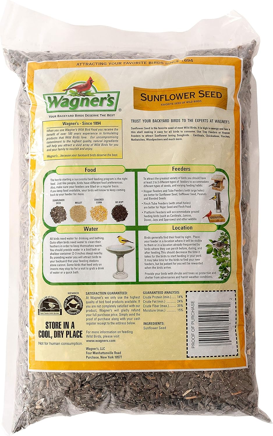 Wagner's 10-Pound Nyjer Seed, 5-Pound Black Oil Sunflower Seed Wild Bird Food Bundle