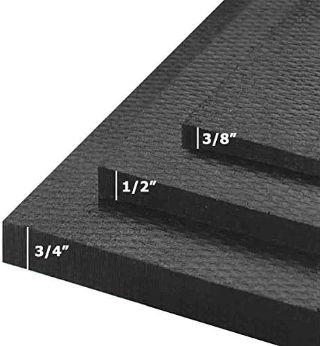 American Heavy Duty Stall Mats - Stable/Horse Mats - Thick, Durable Rubber Flooring - Solid Black 4 Center Tiles, 1/2" Thick Expansion Set
