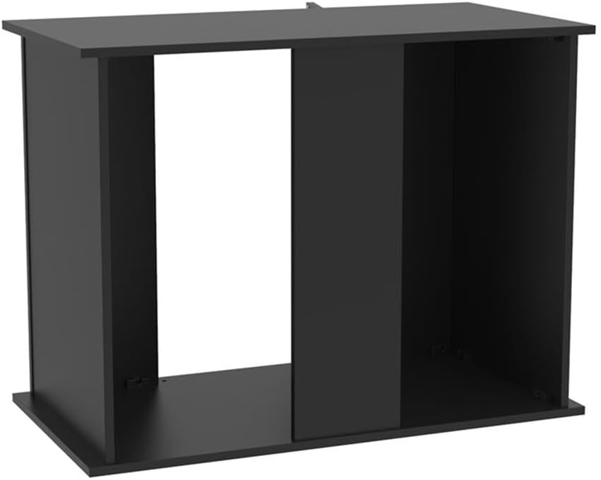 Pemberly Row Engineered Wood 50/65 Gallon Black Upright Aquarium Stand