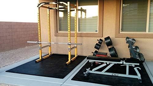 American Floor Mats - Heavy Duty Stall Tiles - Stable/Horse Tiles - Thick, Durable Rubber Flooring Solid Black 6' x 6' Set of 3/8" Thick - 2' x 2' Tiles (9 Tiles Total)