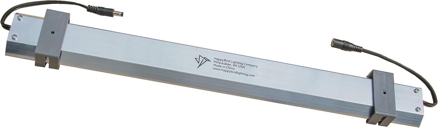HappyBird Lightning (A Divison of M&M Cage) 18" LED linkable Light bar Without Power Source for Multiple Bird Breeder Cages, Full Spectrum LED. - Will NOT Run ON ITS OWN (6 Pack)