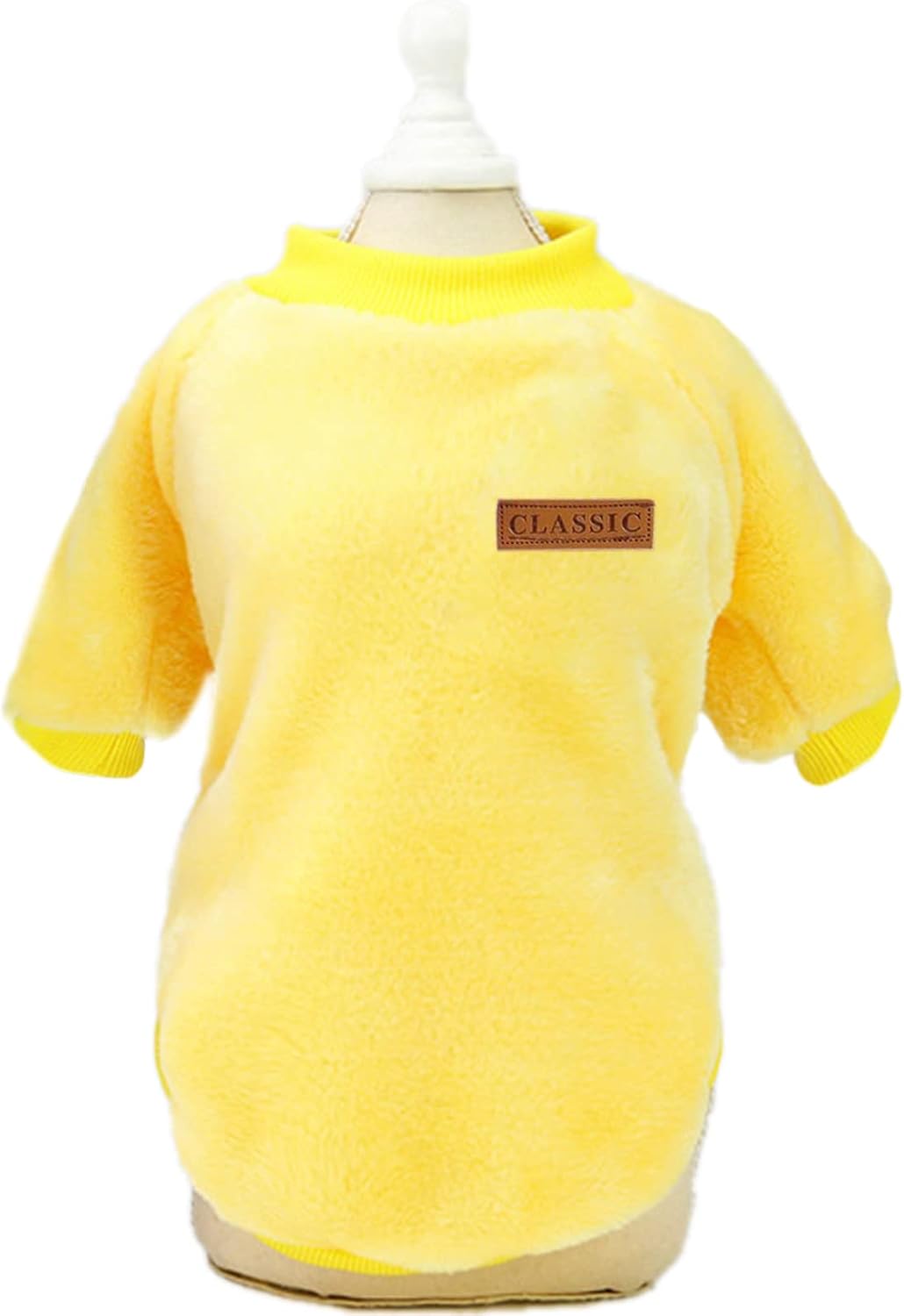 Jecikelon Pet Dog Clothes Dog Sweater Soft Thickening Warm Pup Dogs Shirt Winter Puppy Sweater for Dogs (Z01-Yellow, X-Large)