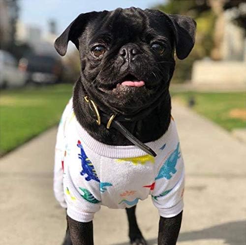 CuteBone Dog Halloween Pajamas Puppy Onesies Small Dogs Soft Pjs Coat Cat Apparel Comfy Pet Christmas Clothes Outfit Doggie Bodysuit P01XL