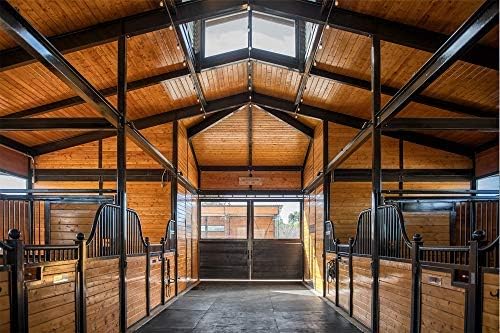 American Floor Tiles - Heavy Duty Stall Tiles - Stable/Horse Tiles - Thick, Durable Rubber Flooring Solid Black 14' x 20' Set 1/2" Thick (70 Tiles Total)