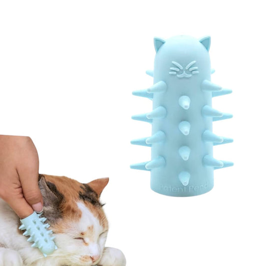 Furr&Purr Cat Brush, Made in the USA, Face Massager, Face Scratcher, Calming Care Comb for Cats, Indoor Cats (1-Pack)