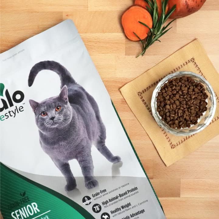 Nulo FreeStyle High Protein Senior Cat Food, Alaska Pollock & Sweet Potato Recipe - Natural Grain-Free Dry Cat Food for Seniors with L-carnitine, Omega Fatty Acids, & Probiotics, 4 lb Bag