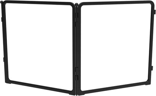 FXW Homeplus Unleashed Indoor Dog Playpen - Stress-Free and Safe Play, Heavy Duty 24 Inch 2 Acrylic Panels Dog Pen for Puppy and Small Dogs, Black│Patented