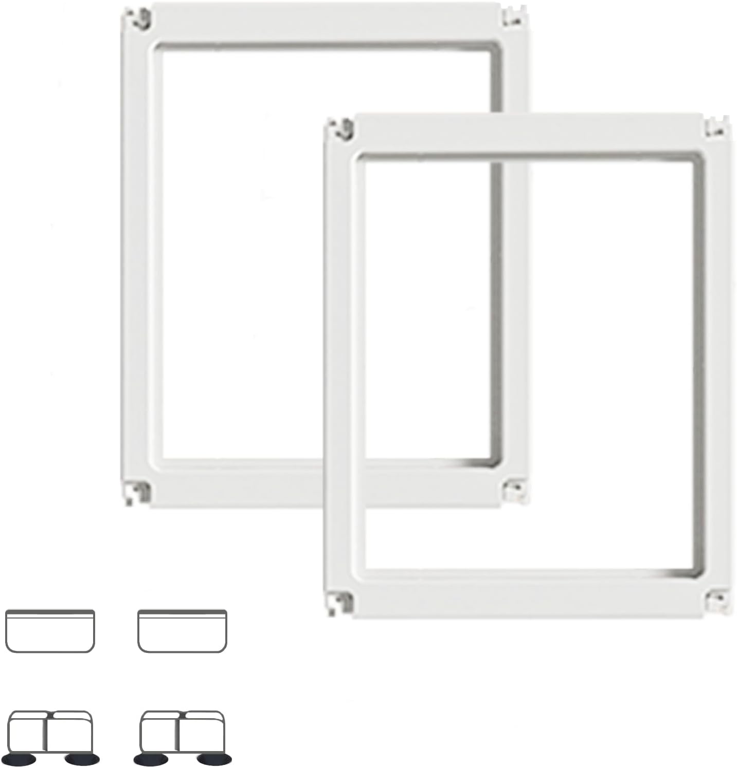 Acrylic Dog Playpen Suitable for Expanding Clear Dog Playpen Includes 2 I-Type Connectors and 2 Suction Cup Bases（23.6", 2PCS
