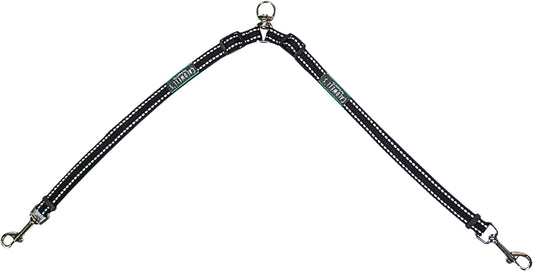 Caldwell's Pet Supply Co. Leash Coupler, Two Dog Leash Splitter to Split Leashes for Walking 2 Dogs, Tangle Free Double Dog Leashes Connector, Adjustable Attachment for Small or Medium Dogs