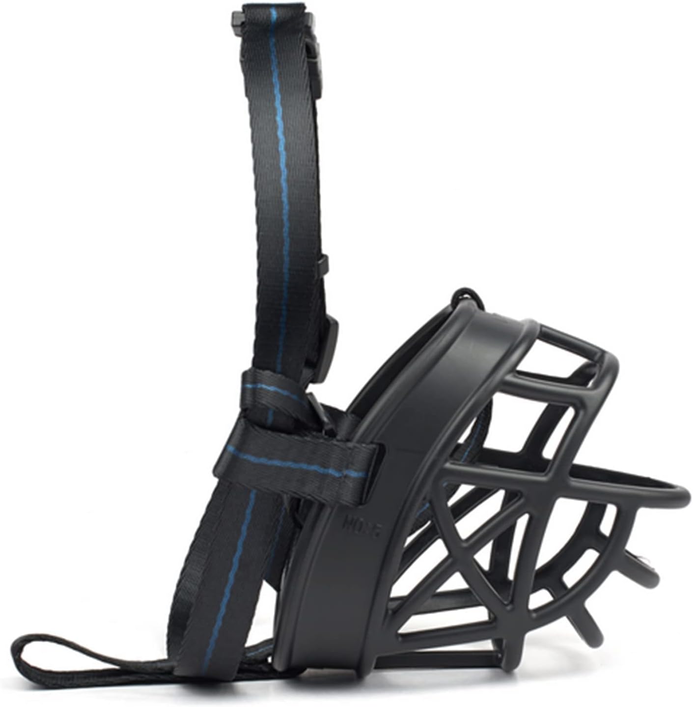 Dog Muzzle Breathable Basket Muzzles for Large and X-Large Dogs, Stop Biting, Barking and Chewing, Best for Aggressive Dogs Black Brown (Black Rubber, L)