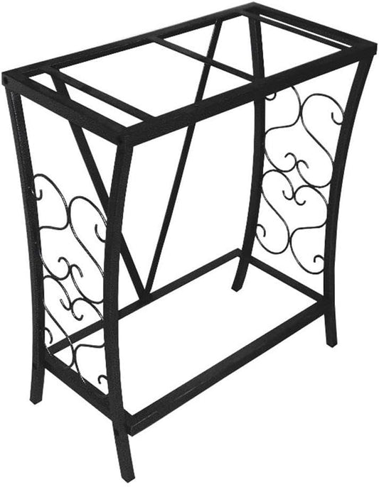 Contemporary 20 Gallon Metal Aquarium Stand in Black