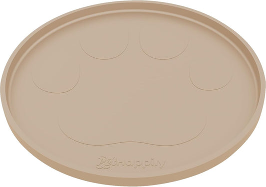 Dog Food Mat Round 10" - Raised Edges Dogs Mat for Food and Water Prevent Spill, Waterproof Cat Food Mats Protect Floors, Easy Clean Dog Bowl Mats for Food and Water, Silicone Pet Feeding Placemats