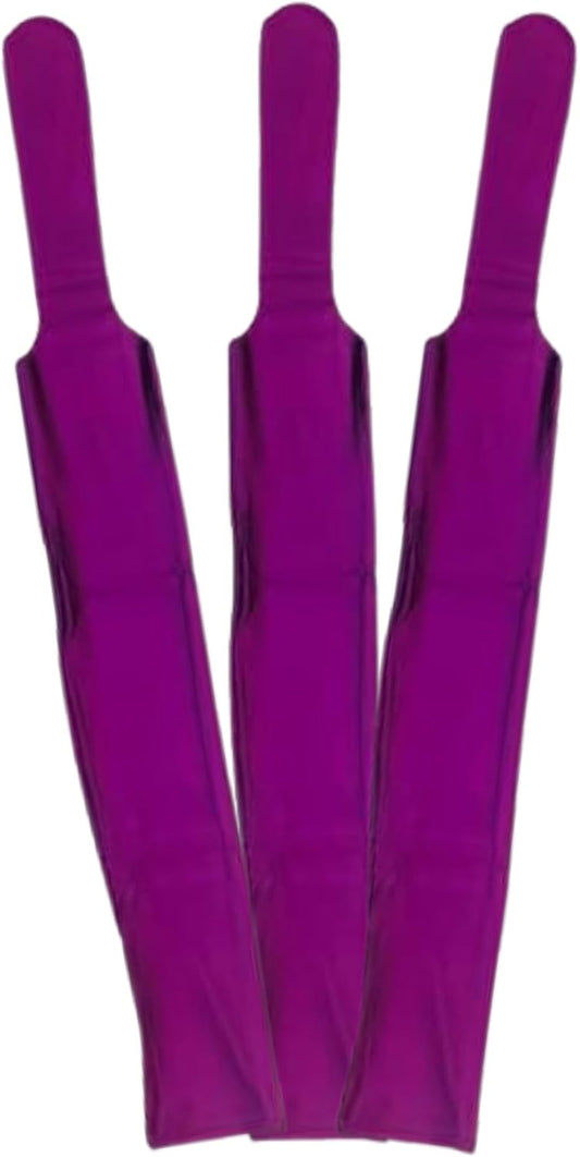 RESISTANCE Spandex Horse Tail Bag Only for Horses - 23"x10" Ties, Nylon Material - to Keep The Horse Tail Clean and Protected - Dark Purple (Pack of 3)