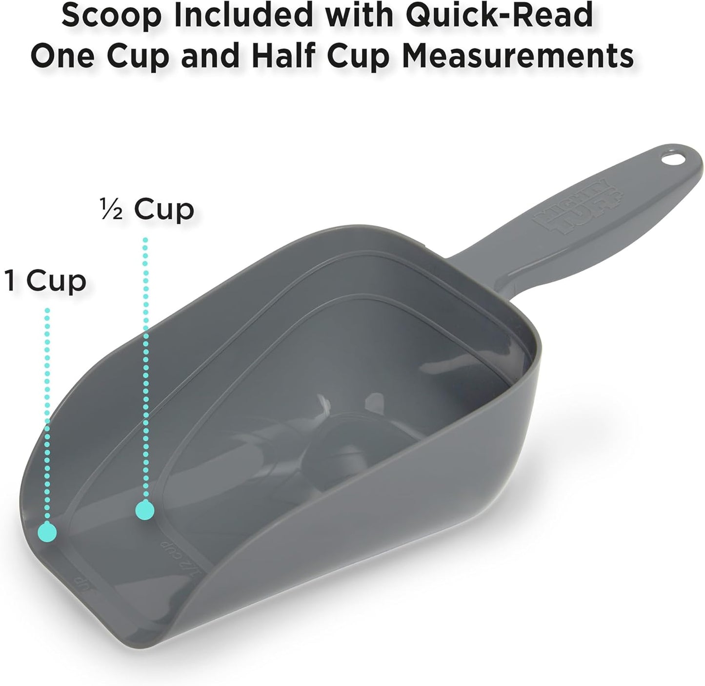 Mighty Tuff Airtight Dog Food Storage Container – 10 Gal, up to 40 lb Capacity – Cat and Dog Food Container with Twist Lid & Handles – BPA-Free, Made in USA