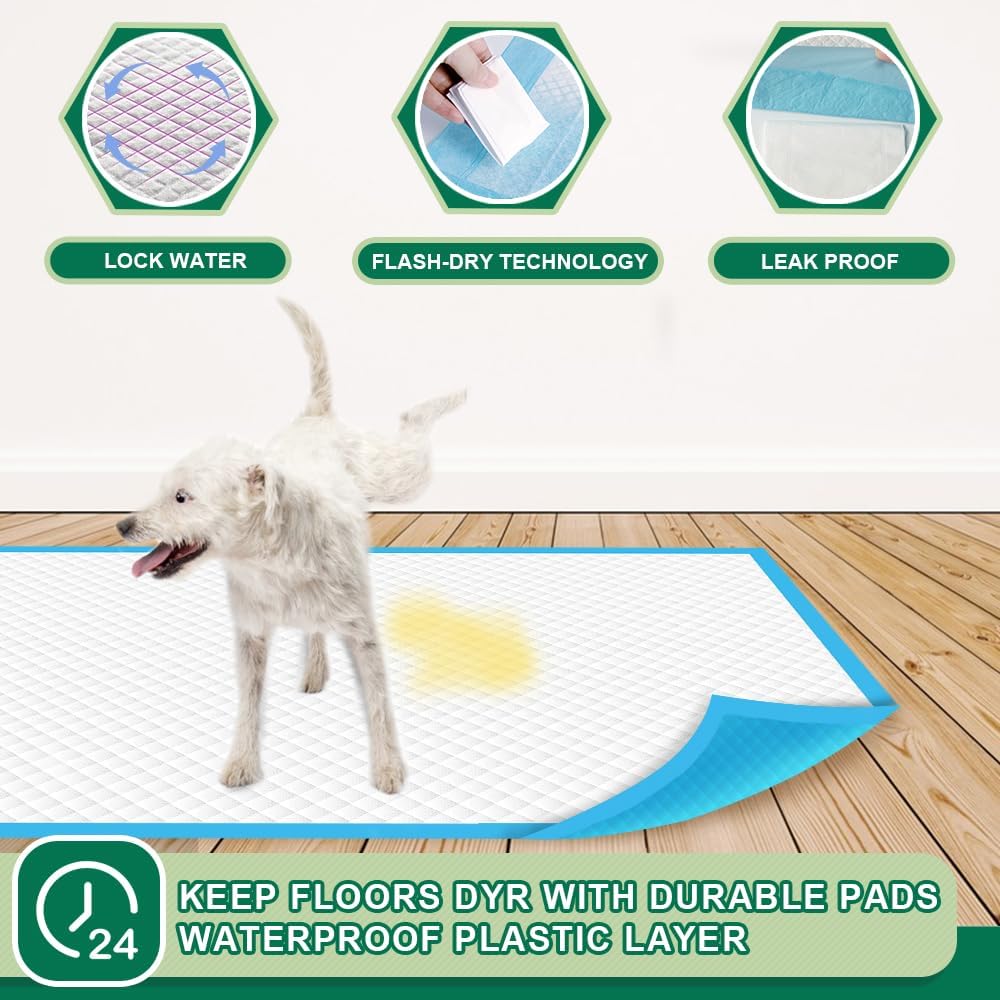 IMMCUTE Puppy Pee Pads 22"x23" | Dog Pee Training Pads Super Absorbent & Leak-Proof | Disposable Pet Piddle and Potty Pads for Puppies | Dogs | Doggie| Cats | Rabbits (Regular, Count, 14)