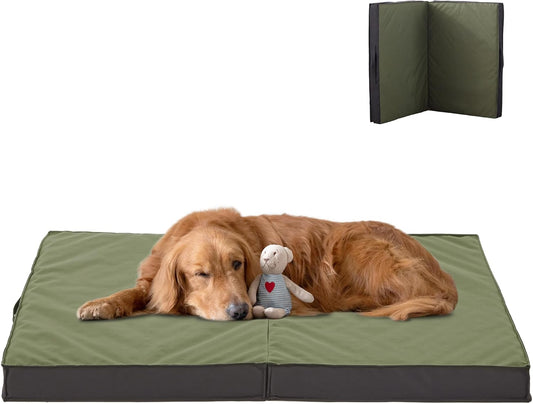Outdoor Dog Bed - Waterproof, Portable, Foldable, Cooling, Orthopedic for Large Dogs - 35" All Weather
