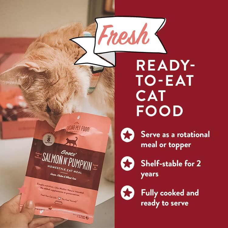 Portland Pet Food Company Human-Grade Mixed Variety Pack Wet Cat Food Pouch Luke's Chicken N' Pumpkin - Moist, Soft Cat Food Mixer, Topper, and Rotational Meal - 12 Pack