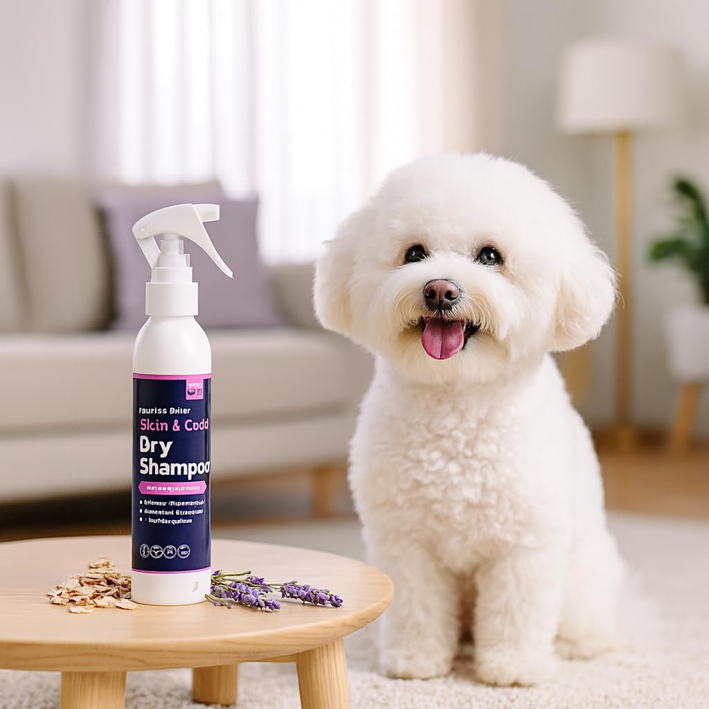 Honest Paws Dog Dry Shampoo - Waterless No Rinse Spray Formula Reducing Itch Cleanse Hydrate Nourish Dry Skin and Smelly Coat Help Decrease Odor Shedding and Allergies - Mandarin & Berry - 8 oz