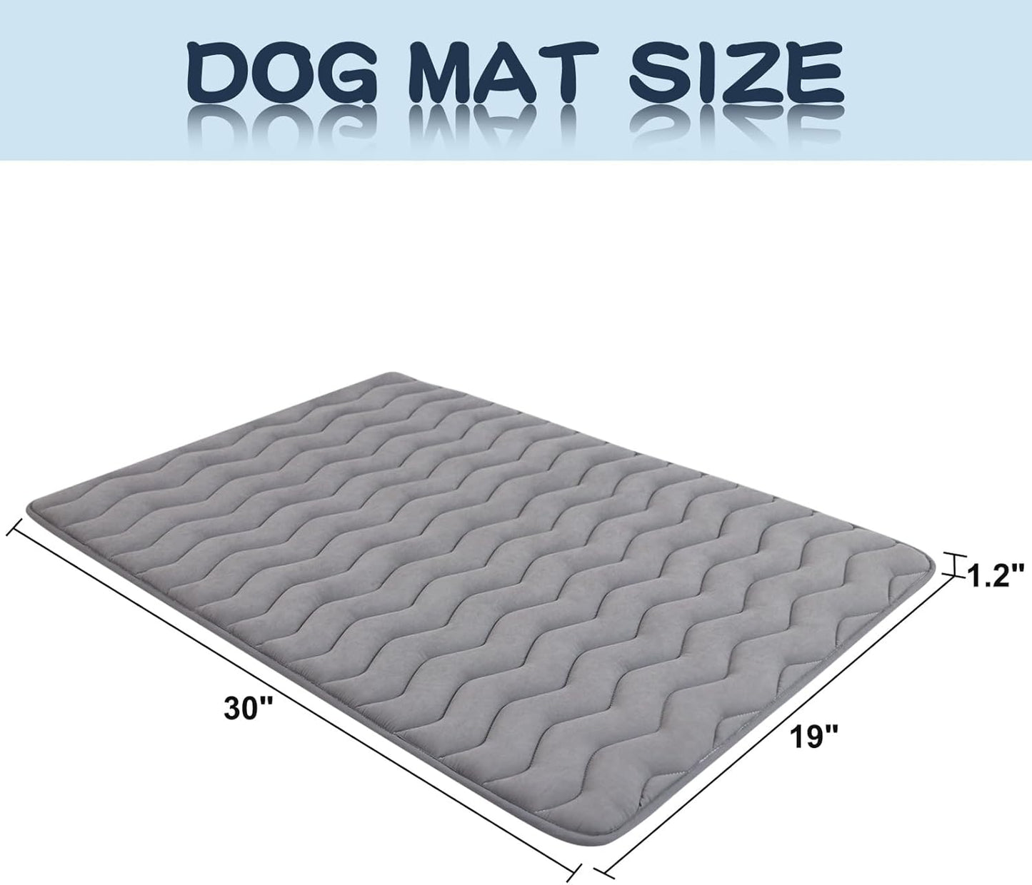 Bubble bear Dog Crate Mat - Upgraded Thick, Ultra Soft, Washable & Anti-Slip Kennel Pad for Small/Medium/Large Dogs, Dark-Hued to Hide Stains (30"x19")