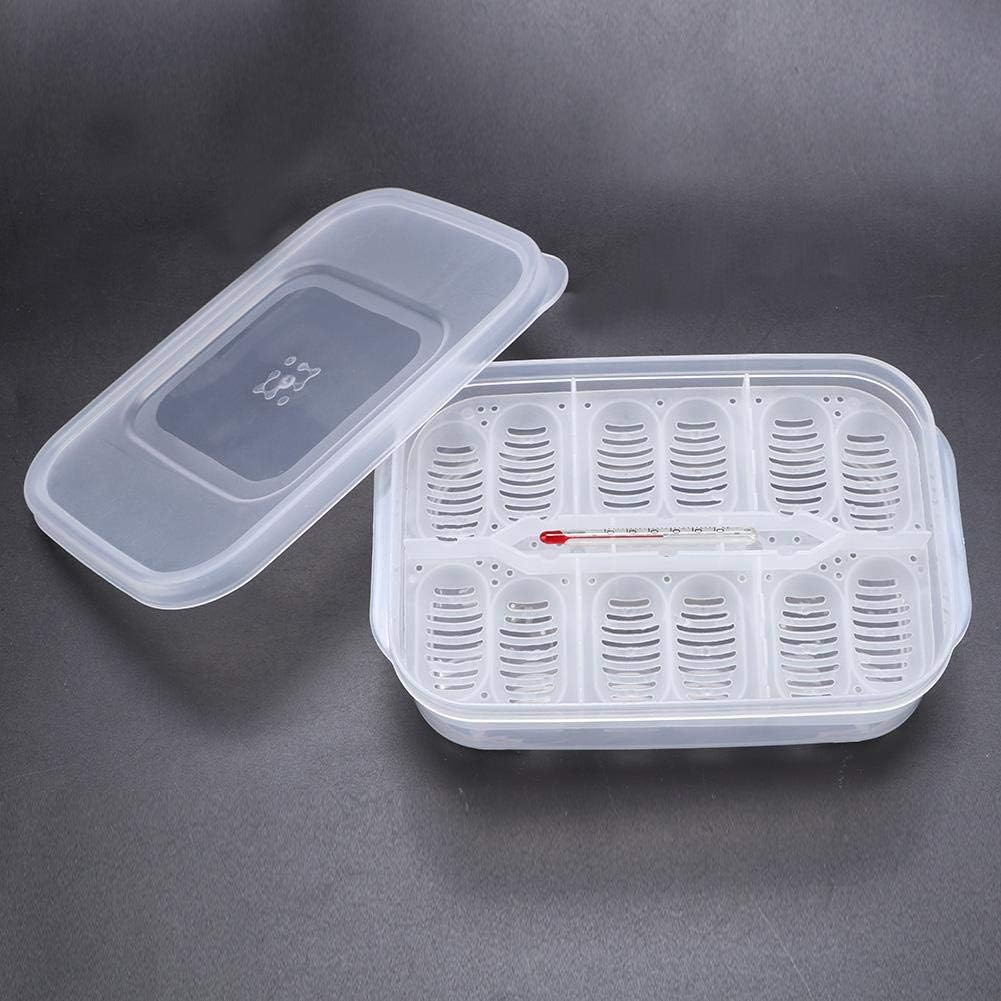 Zerodis Reptile Breeding Box, Plastic Incubator with Transparent Lid for Hatching Gecko, Lizards, Lions Mane, Reptiles