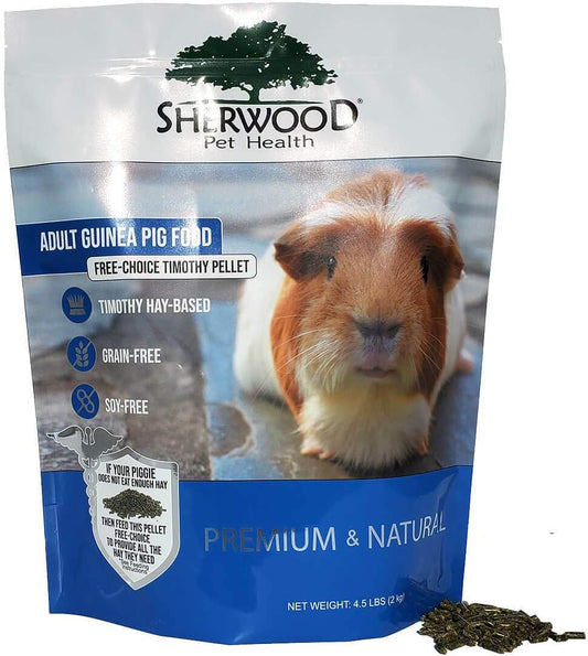 Sherwood Pet Health Adult Guinea Pig Food - Free Choice Timothy Pellet-4.5lbs