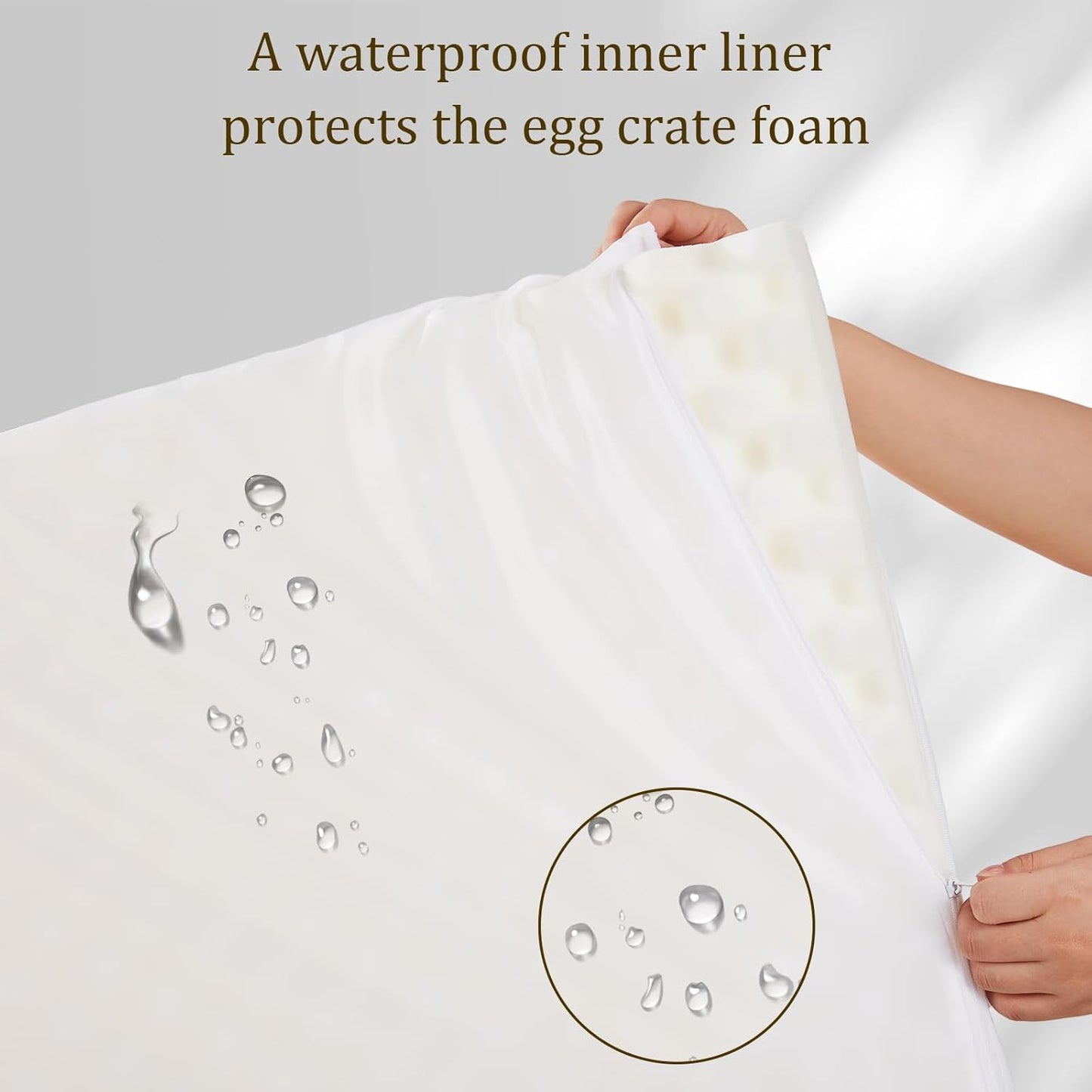 Bedfolks Orthopedic Dog Bed, Waterproof Dog Sofa Bed for Small Dogs & Cats, Egg Foam Pet Couch Bed with Removable Washable Cover and Nonslip Bottom, Navy Blue