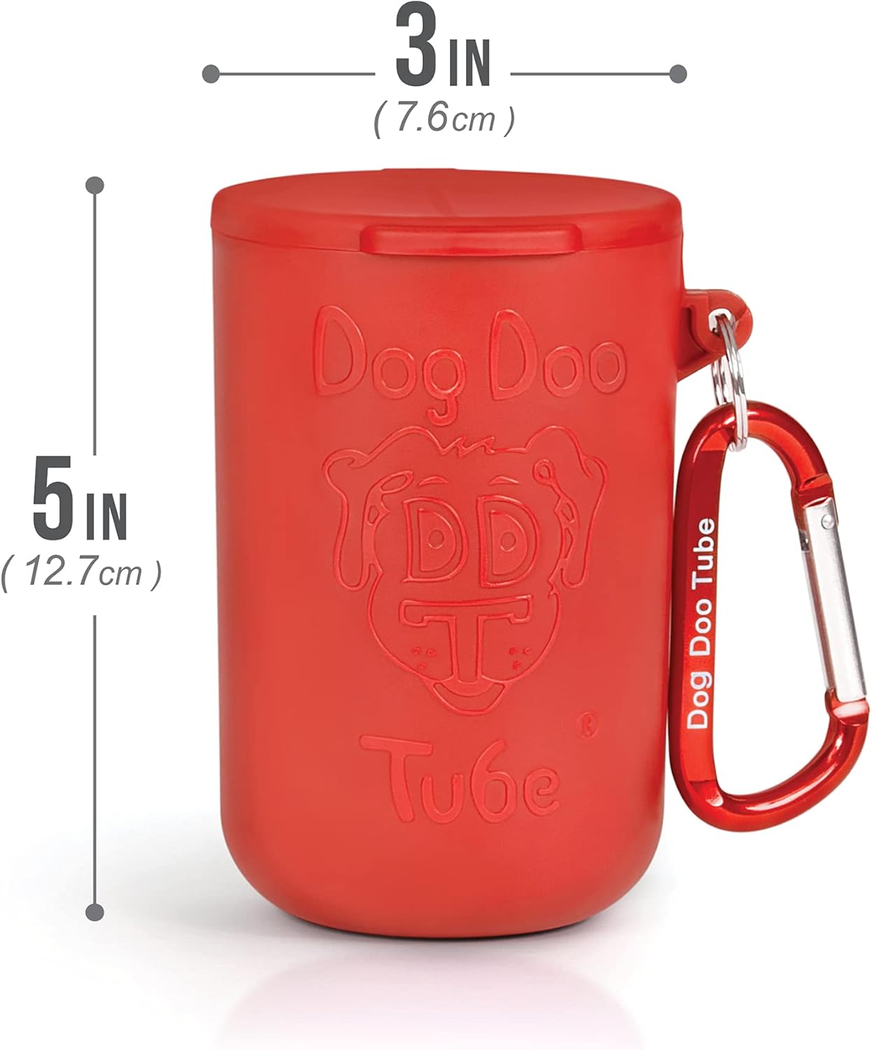 Dog Doo Tube Filled Dog Waste Bag Holders - Reusable Dog Poop Bag Tubes Designed to Keep in Odors and Germs