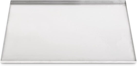 34.65" x 22.17" Metal Replacement Dog Crate Pan Chew Proof Crack Proof Pet Kennel Tray Central Dog Training Crate Pan Pet Supplies, Stainless Steel, 1" H