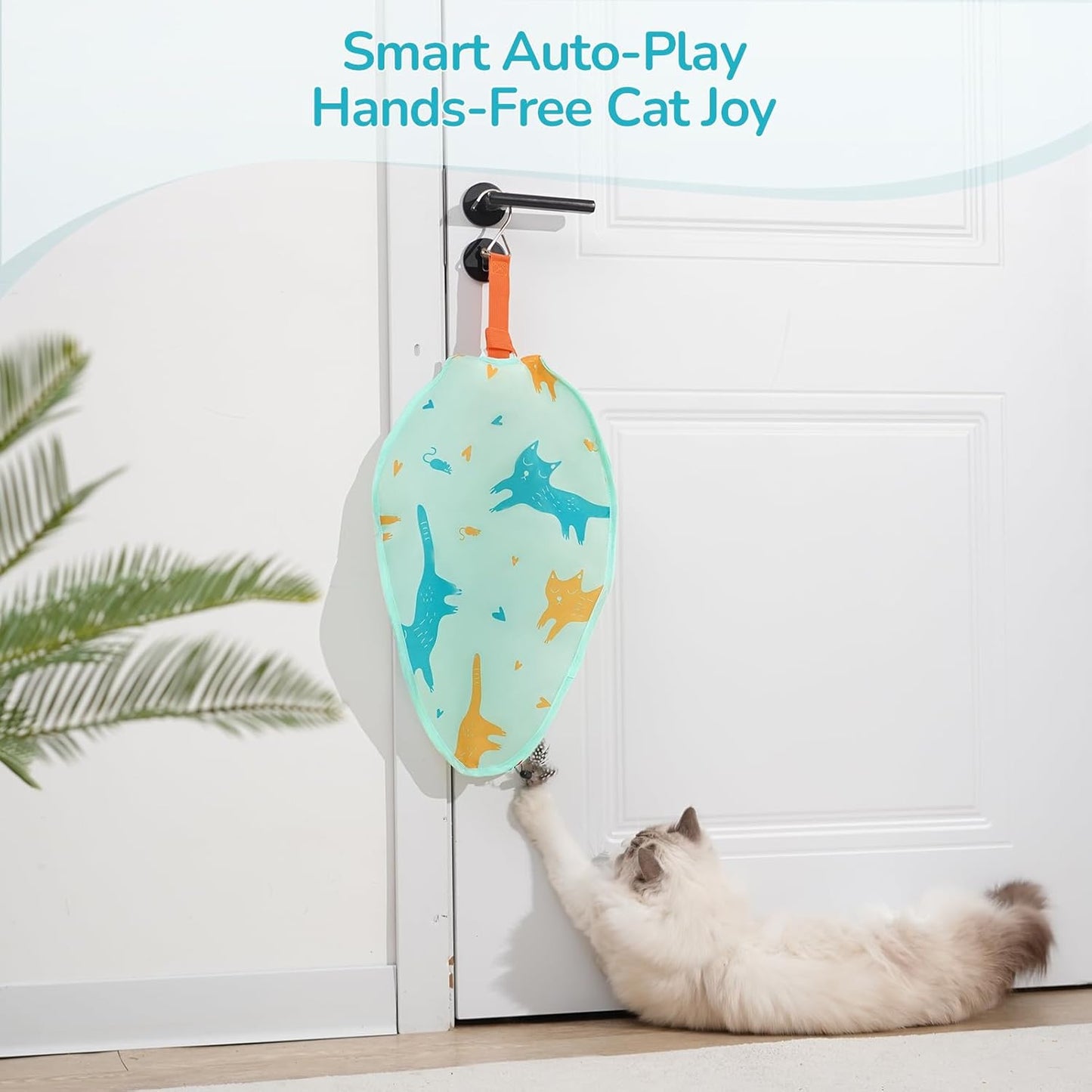 Interactive Cat Toys for Indoor Cats,Rechargeable Automatic Concealed Cat Feather Teaser,Motion Activated Enrichment Toys for Indoor Bored Adult Cats(Color)