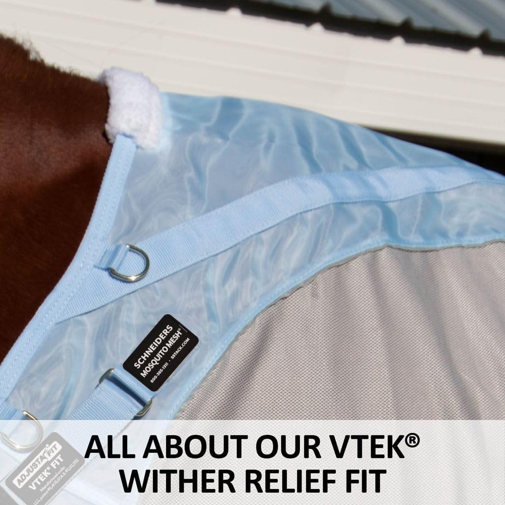 Schneiders Adjusta-Fit Mosquito Mesh Hybrid II Horse Fly Sheets | Ultimate Insect & UV Protection for Equine Comfort