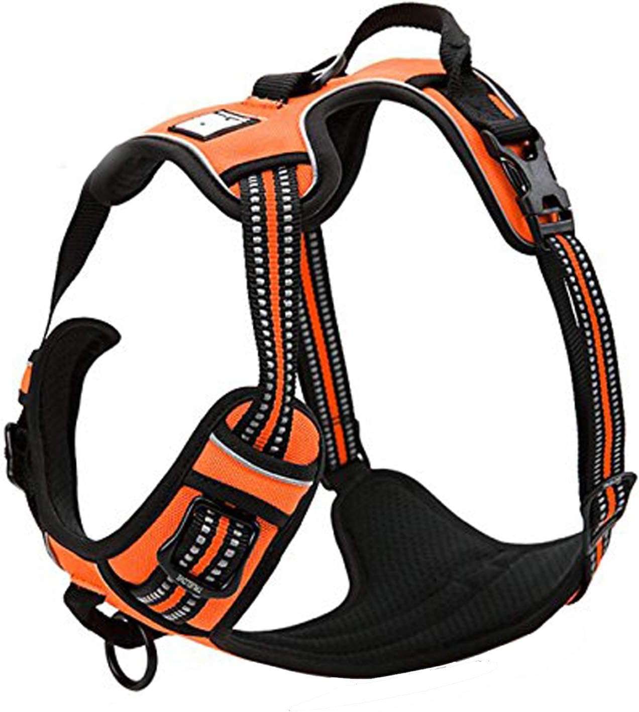 TRUE LOVE Truelove Adjustable No-Pull Dog Harness Reflective Pup Vest Harnesses Comfortable Control Brilliant Colors TLH5651(Orange,L)
