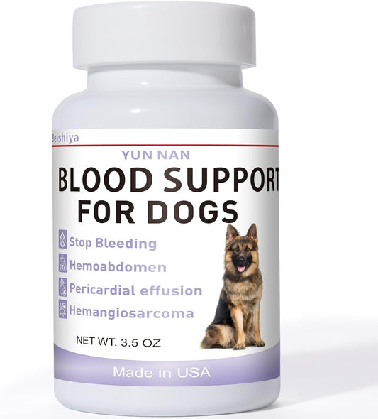 Quick Stop Bleeding for Dogs, Yunnan Sanqi Powder for Hemangiosarcoma, Hemoabdomen, Pericardial Effusion, Cancer Bleeding, Severe Bruising, Blood Support for Dogs, 100g