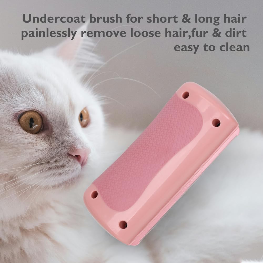 MAXIMILIAN Deshedding Brush for Dogs Cats Horses Undercoat Tool for Large and Small Pets Comb Removes Loose Dirt Hair and Fur Professional Pet Groomer, Pink for Little Pony