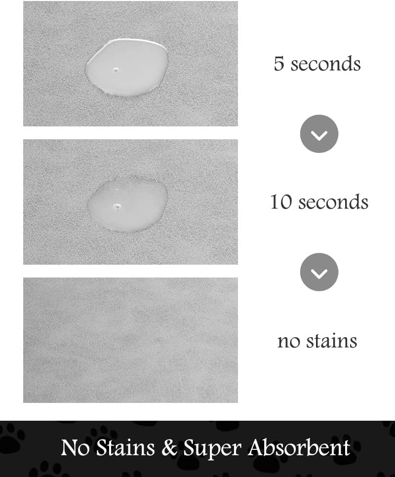 Pet Feeding Mat-Absorbent Dog Mat for Food and Water Bowl-No Stains Quick Dry Water Dispenser Mat-Dog Accessories Pet Supplies-Bowl for Messy Drinkers（LIGHTGREY,17"x28"