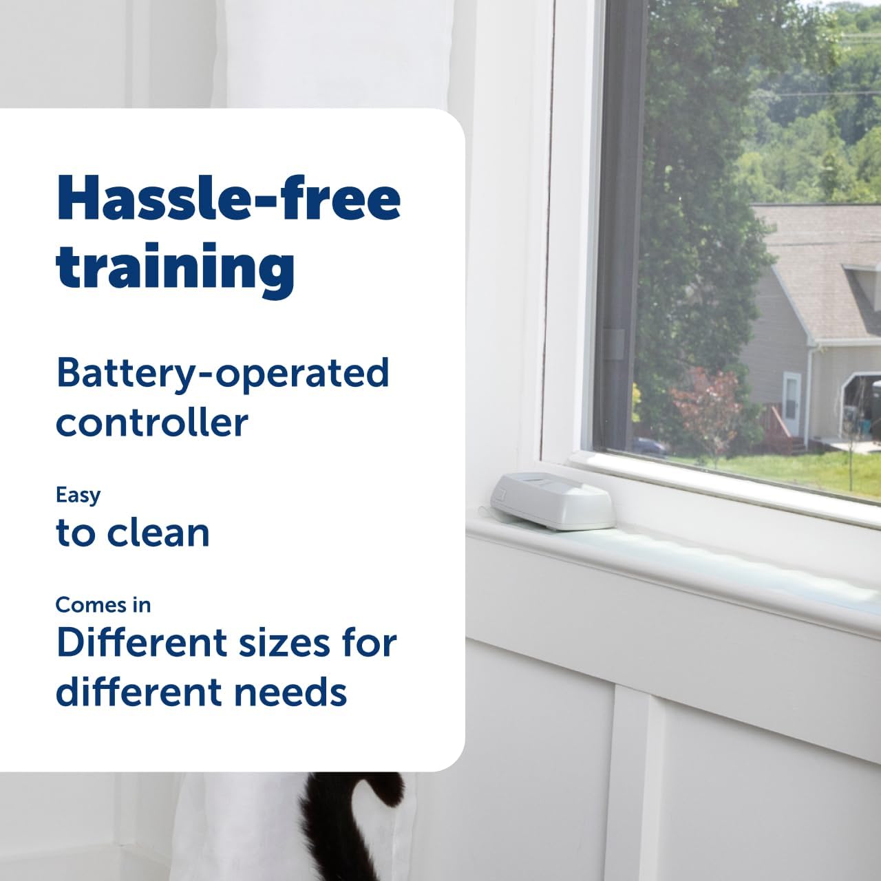 PetSafe ScatMat Indoor Pet Training Mats - Helps Prevent Furniture Climbing - Adjustable Correction Mat - Touch-Activated Design - LCD Pet Mat Controller - Battery Operated - Strip, 46" x 3"