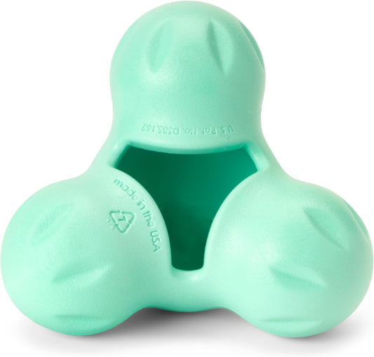 WEST PAW Zogoflex Tux Treat Dispensing Dog Chew Toy – Interactive Chewing Toy for Dogs – Dog Games for Aggressive Chewers, Fetch, Catch – Holds Kibble, Treats, Large 5", Mint