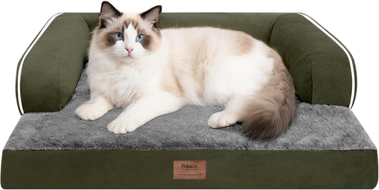 Small Dog Bed and Cat Sofa Waterproof Orthopedic Dog Beds for Small Dogs Cat Bed Comfy Pet Couch Sofa Beds with Washable Removable Cover & Non-Slip Bottom