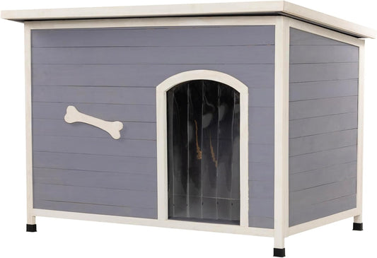 Large Solid Wooden Dog House,Suitable for Both Indoor and Outdoor, Suitable for Large Dogs and Animals of The Following Size, Easy to Clean,Can DIY,45.75" W x 31.25" D x 32.5" H