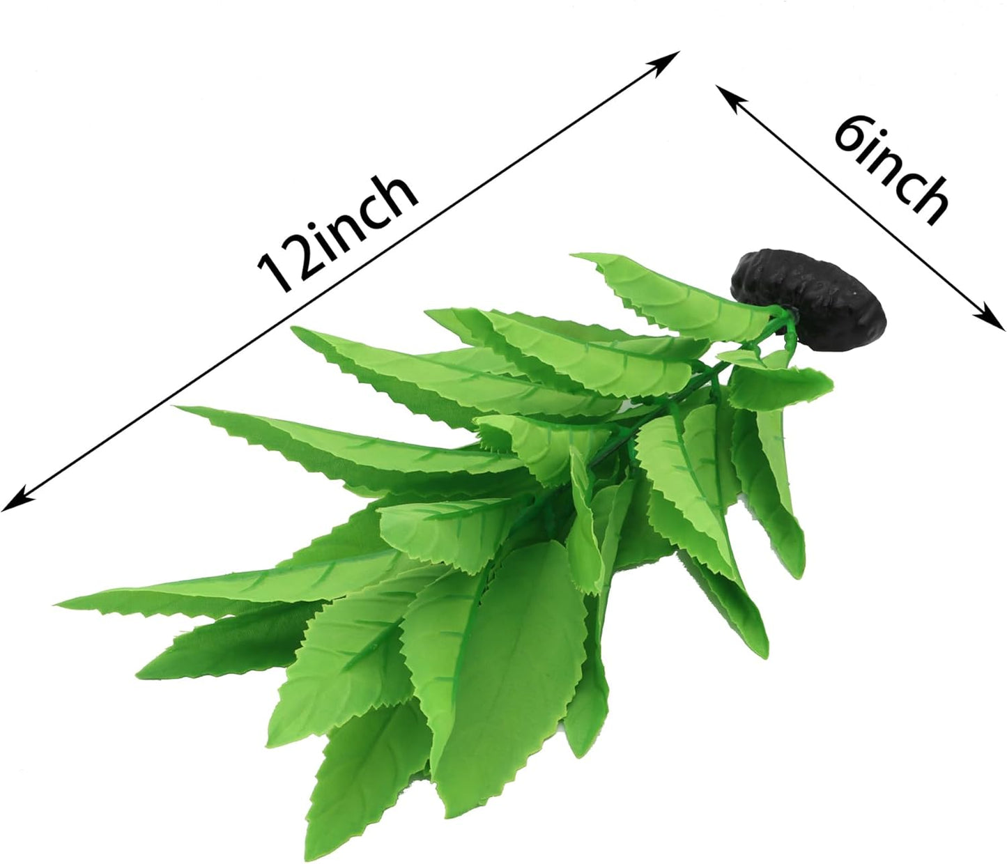 2-Pack 12 Inch Aquarium Silk Aquarium Plants, Artificial Plastic Plant for Small Tank, Goldfish, Fish Hides (Green A, 12 Inch)