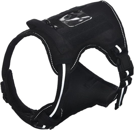 Amazon Basics No Pull Dog Harness, Adjustable Front Clip, Tactical Vest, X-Large, Black