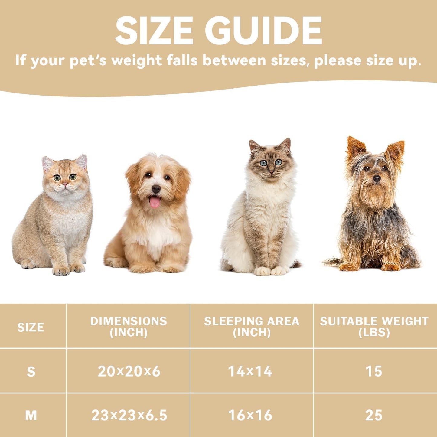 Cat Bed, 20In Dog Beds for Small Dogs, Calming Cat & Dog Beds for Indoor Pets, Pet Beds Comfortable Donut Round Ultra Soft (Leopard, Medium 23in)